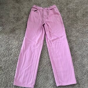 {Pretty Little Thing} Pink Straight Leg Jeans